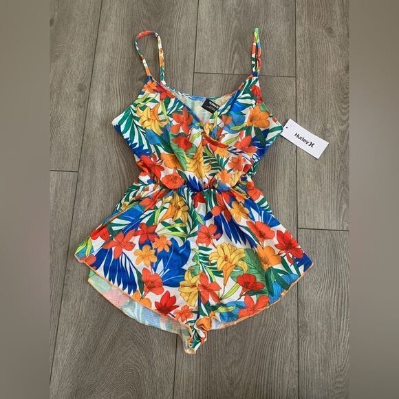 Hurley woman’s beach botanic wrap front romper very beautiful - Picture 1 of 2